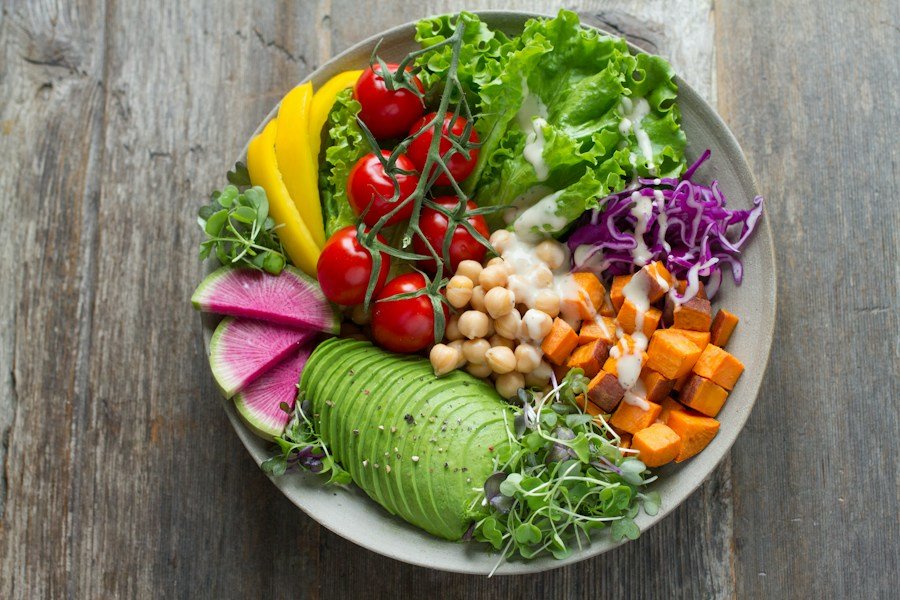 Colorful nutritious bowl