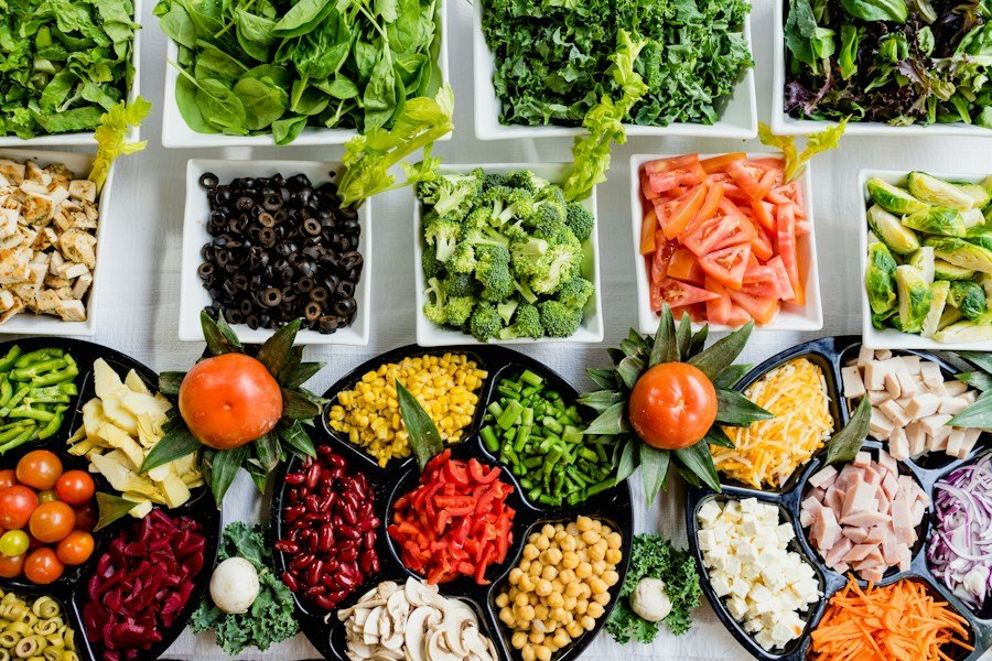 Fresh salad with fruit